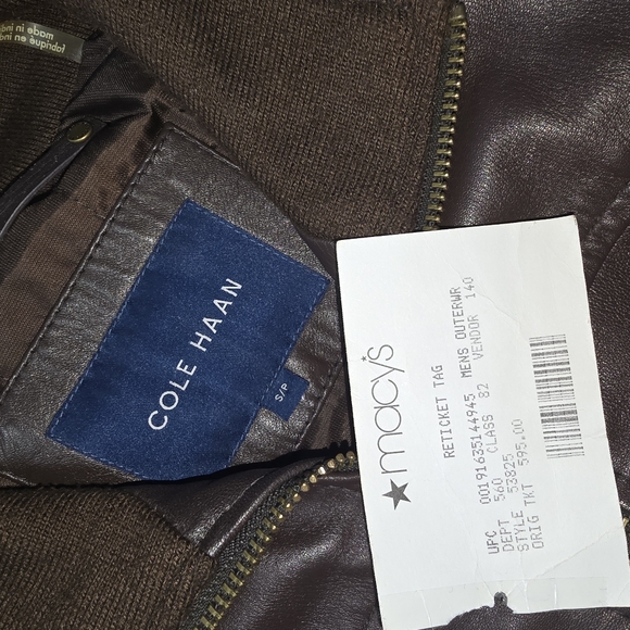 Cole Haan Men Smooth Leather Jacket - Picture 8 of 8